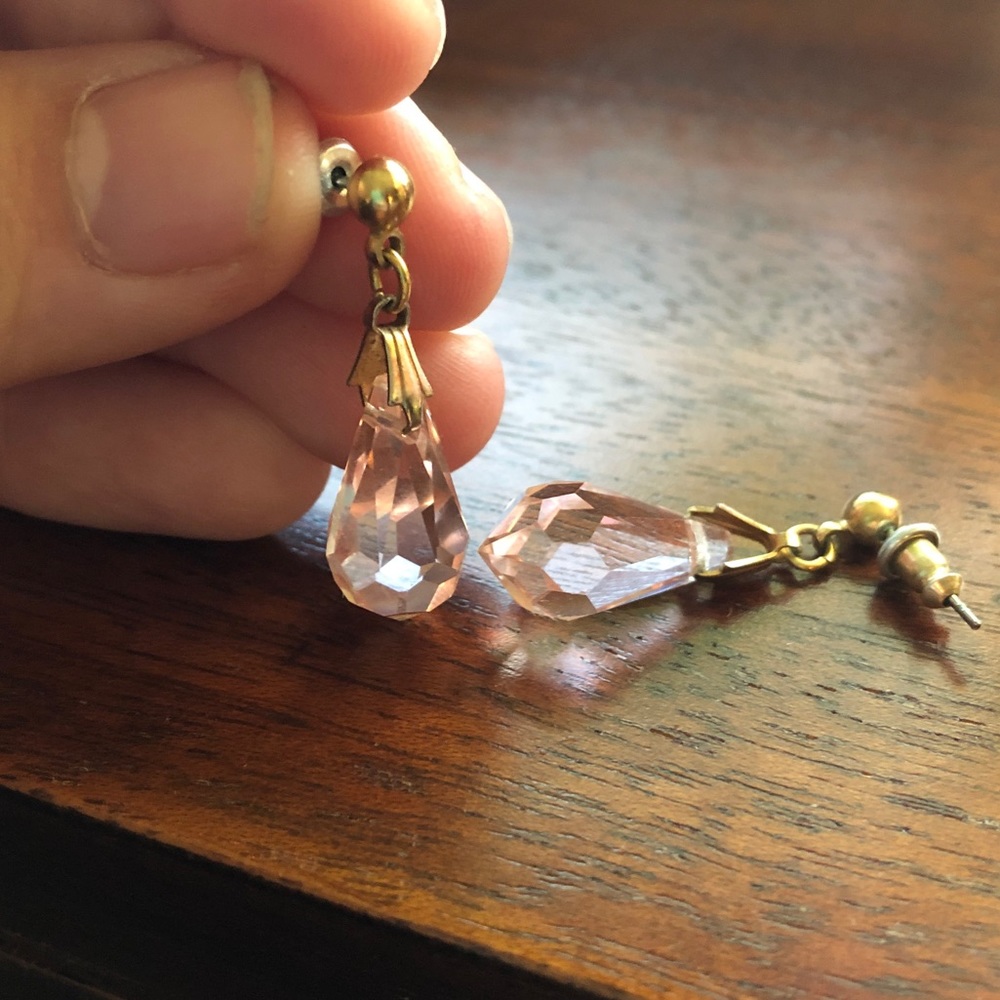Blush crystal earrings